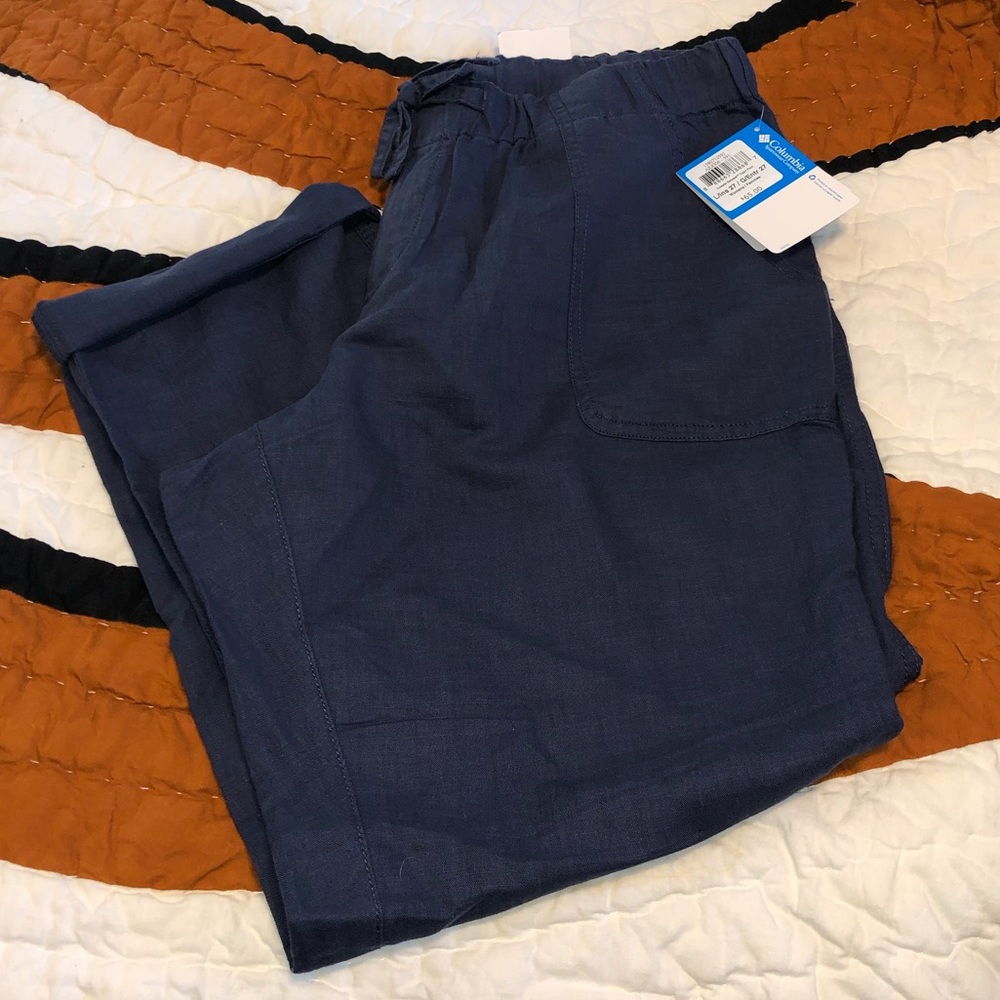 NWT Columbia linen crop pants.